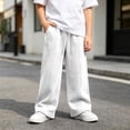 thumbnail image 2 of Xyant Boys Sweatpants Kids Baggy Pants Teen Wide Leg Sweatpants Youth Athletic Sweat Pants Tween Boys Lightweight Joggers with Pockets Back to School Clothes,Size 13-14 Years, 2 of 6