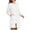 White, variant on FDGIU Women Casual Loungewear with Pockets Full Zipper 3/4 Sleeve Nightgown Loose Comfy Nightdress Fashion Sleepwear