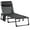 Noir, variante sur Outsunny Chaise Longue Pliante, Chaise de Bronzage Inclinable avec Dossier Réglable