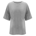 thumbnail image 6 of Ruyang Women's Oversized T Shirts Short Sleeve Crewneck Summer Tops Casual Loose Basic Tee Shirts 2024 Trendy Clothes Workout Loose Tops Women, 6 of 8