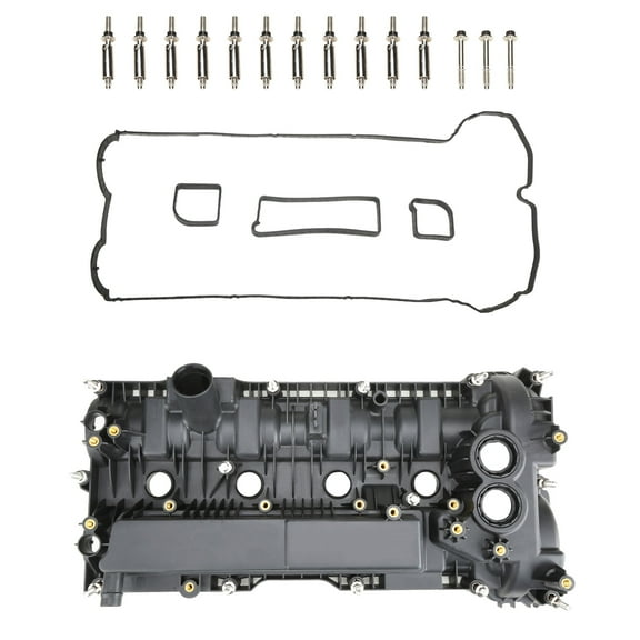 MITZONE Upgrade Aluminum Engine Valve Cover Kit Compatible with Ford Edge Escape Explorer Fusion Mustang Lincoln MKC MKZ 2015-2023 2.0L 2.3L L4
