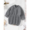 thumbnail image 3 of Bagilaanoe Newborn Baby Girl Knitted Rompers Long Sleeve Bodysuit 3M 6M 12M 18M Infant Fall One Piece Jumpsuit, 3 of 9