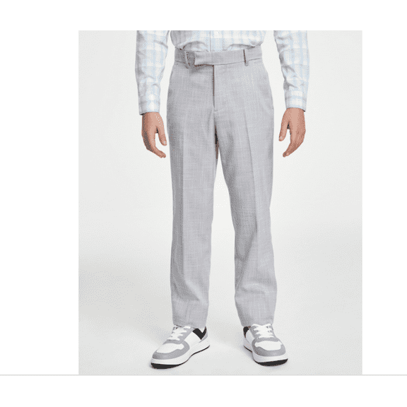 Calvin Klein Big Boys Stretch Sharkskin Pants - Gray