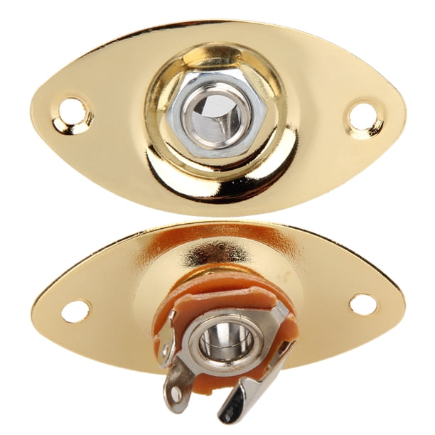 Reemplazo de conector de bajo de metal de 1/4 pulgadas para guitarra eléctrica TL (dorado)