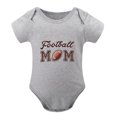 thumbnail image 3 of Football Mom Newborn Romper Short Sleeve Baby Boy One-piece Outfit White Baby Onesie 0-3 Months Unisex, 3 of 3