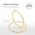 thumbnail image 3 of Gold Plated Sterling Silver 2mm Hoop Earrings - 45mm (1 3/4"") Diameter, 3 of 7