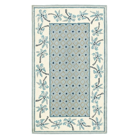 Palm Tree Border Rug - Safavieh Chelsea Normina Palm Trees Wool Area Rug