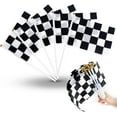 thumbnail image 1 of 50 Pcs Drapeau à Damier Noir et Blanc pour Course Automobile et Décoration de Fête, 1 of 5