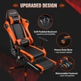 thumbnail image 5 of GTRACING Gaming Chair Office Chair PU Leather with Footrest&Adjustable Headrest, Orange, 5 of 6