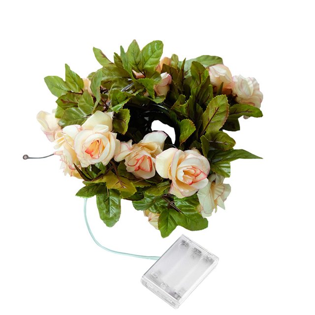 2 metros 20LED bombillas de hiedra luces de cadena hoja verde Artificial alimentadas por batería árbol de Navidad guirnalda luces para deshierbe decoración del hogar