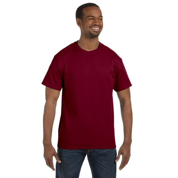 Gildan G500 Adult Heavy Cotton T-Shirt, Garnet, L, Pack Of 5, Mens T-Shirts