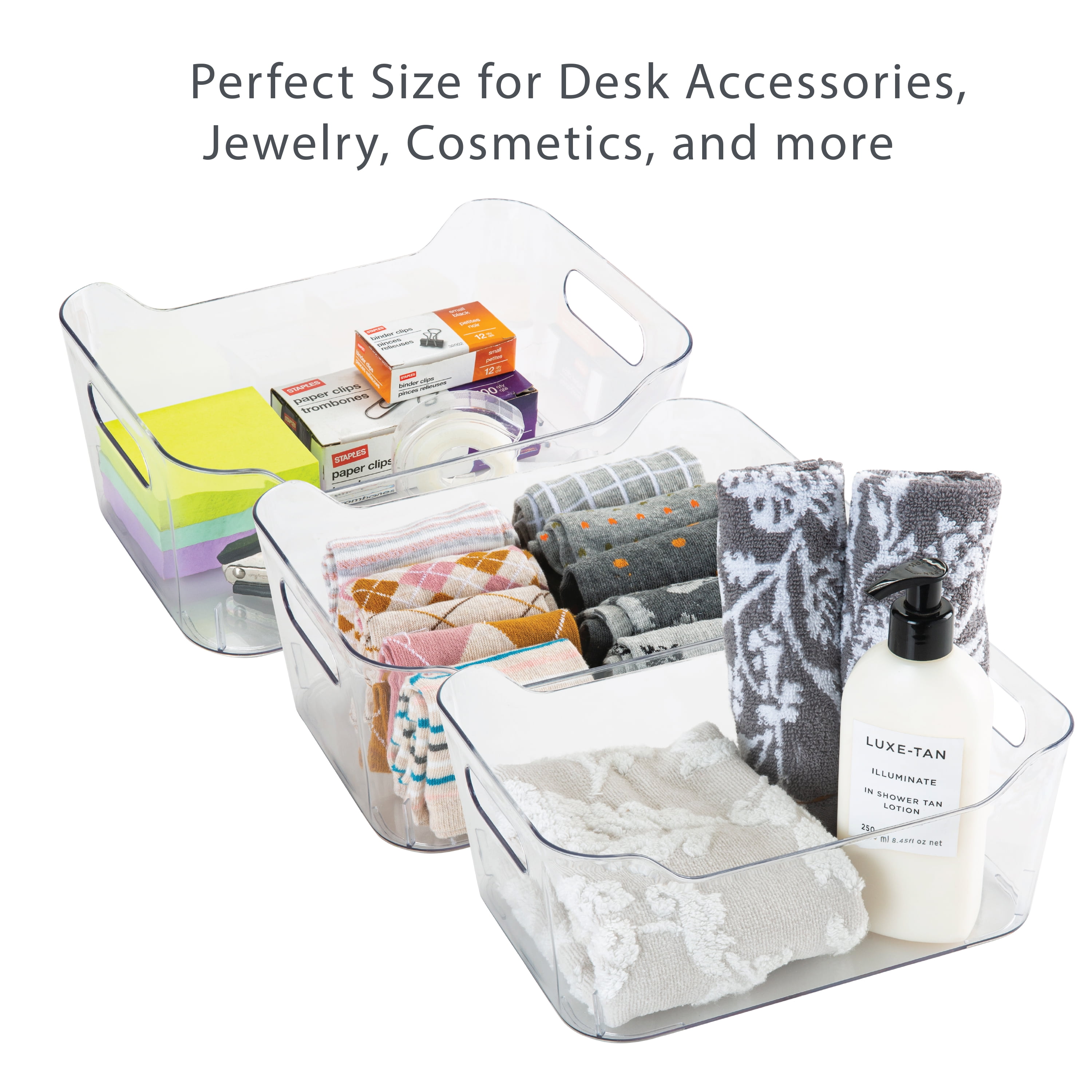 Simplify Storage Tote W Handles Large Clear