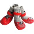 thumbnail image 1 of Chaussettes Antidrapantes Pour Chien, Bottes Impermables En Coton Pour Animal Domestique Pour Intrieur (rouge) S, 1 of 2