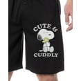thumbnail image 2 of Peanuts Mens' Snoopy Woodstock Cute and Cuddly Sleep Pajama Shorts, 2 of 6