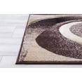 thumbnail image 3 of Handcraft Rugs Chocolate Brown/Beige/Ivory. Abstract Round and Wave pattern design, Hand Carved Dimensional 3D Effect High Quality, Thick Modern Area Rug.4x5, 3 of 4
