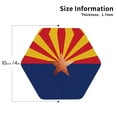 thumbnail image 2 of Arizona Flag Leather Drink Coasters for Drinks (6 Pack) for Tabletop Protection Hexagon, 2 of 6