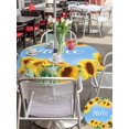 thumbnail image 5 of Outdoor Tablecloths with Umbrella Hole & Zipper, Sunflowers Round Tablecloths 60 Inch, Yellow Summer Botanical Elegant Flowers Waterproof Table Cloth, Patio/Pool/Picnic Table Covers, 5 of 8