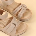 thumbnail image 4 of Womens Sandals Comfortable Fashion Casual Beach Hollow Flat Sandals Breathable Open Toe Buckle Wedge Heel Sandals, 4 of 8