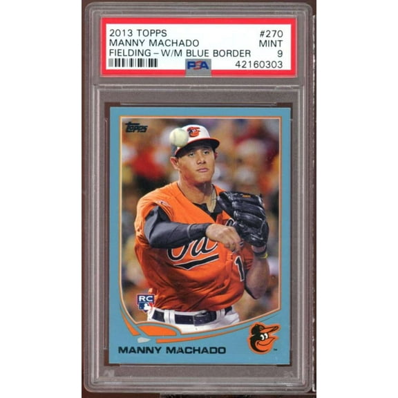 Manny Machado Rookie Card 2013 Topps Wal-Mart Blue Border #270 PSA 9