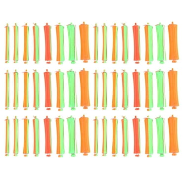 WSTEER 8 set/80pcs Hair Perm Rods Hair Rollers Elastic Rubber Band Perming Rods Curlers