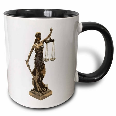 

3dRose Attorney at Law � Scales of Justice - Two Tone Black Mug 11-ounce