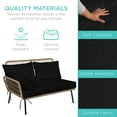 thumbnail image 3 of Best Choice Products Outdoor Woven Rope Sectional Patio Furniture, L-Shaped Conversation Set w/ Table - Natural/Black, 3 of 8