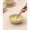 thumbnail image 5 of JoyJolt Mesa 4pc Stoneware Pasta Bowl set, 30oz - Beige, 5 of 8