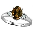 thumbnail image 2 of Star K � Oval 8x6 Genuine Smoky Quartz Love Promise Ring, 2 of 9