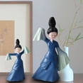 thumbnail image 3 of Figura decorativa de Danser Beeldje Hars Standbeeld Oude Vrouw Dansen Art Sculptuur 1x grande 1x pequeño, 3 of 9
