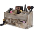 thumbnail image 1 of 3 cajones - Caja de almacenamiento de cosméticos de madera para guardar ordenadamente y organizar herramientas de maquillaje, pequeños accesorios en el hogar y la oficina Tocadores y encimeras de baño Namotu CZMR-ST6, 1 of 7