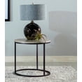 thumbnail image 2 of Lainey Round Faux Marble Side End Table Grey, 2 of 4