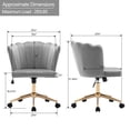 thumbnail image 3 of Duhome Home Office Chair Task Chair Velvet Swivel Gray 1 Pcs, 3 of 7