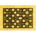 thumbnail image 1 of Ahgly Company Indoor Rectangle Oriental Yellow Traditional Area Rugs, 7' x 9', 1 of 4