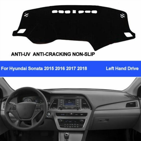 Dashboard Cover Mat Non-Slip Pad Carpet Sunshield Protector Car Dash Mat Dashboard Cover Dashpad For Hyundai Sonata 2015 2016 2017 2018 Dash Cover