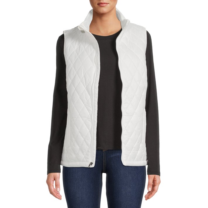 Time and Tru Women's and Plus Diamond Quilt Vest
