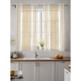 thumbnail image 2 of Vintage Cream Striped Curtains 45 Inch Length,Sheer Curtains for Bedroom Living Room Window Farmhouse Modern Stripes Boho Linen Rod Pocket Drapes Kitchen Curtains Small Half Window 42"x45" 2 Panels, 2 of 7