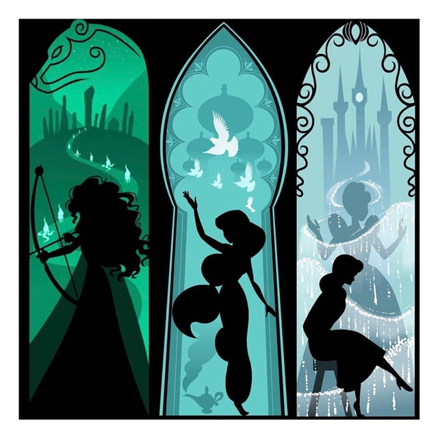Cuadros Decorativos Punto de cruz completo silueta princesa Disney 11CT hilo de algodón DIY Kits contados Likrtyny embutido en tela