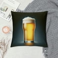 thumbnail image 2 of COMIO Beer Foam Throw Pillow Covers, Square Throw Pillow for Couch, Bed, Sofa, Bench, Chair, 2 of 5