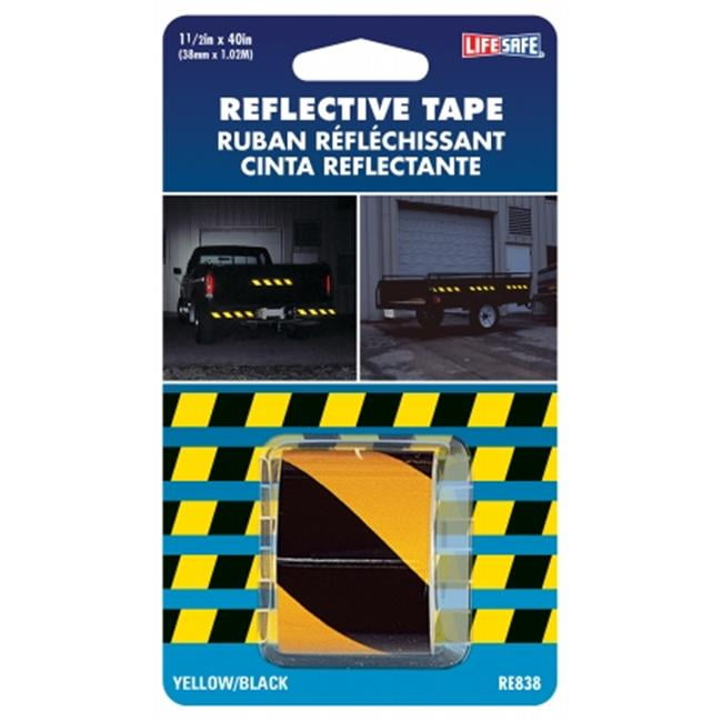 1.50in. X 40in. Yellow & Black Reflective Tape