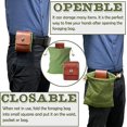 thumbnail image 5 of Bolsa plegable de cuero de pu, bolsa de taladro de lona encerada, bolsa de selva manos libres, bolsa de cinturón de lona de cuero impermeable, senderismo (verde) Sailing Electrónica, 5 of 5