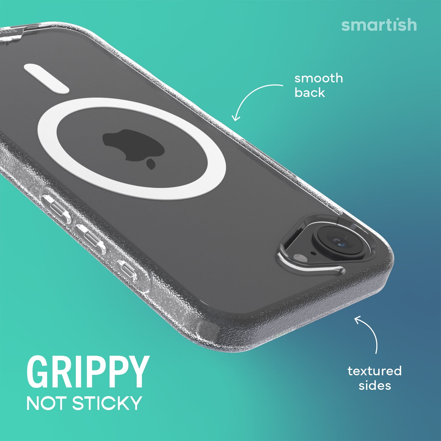 Smartish iPhone 17e/16e MagSafe Case - Gripmunk Protective Slim Magnetic Cover - Clearly