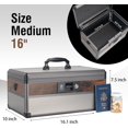 thumbnail image 2 of Glosen Extra Large Black Lock Box, 16 * 10 * 7.5 Inch, Lock Box for Medication, Security Lock Boxes, 2 of 7