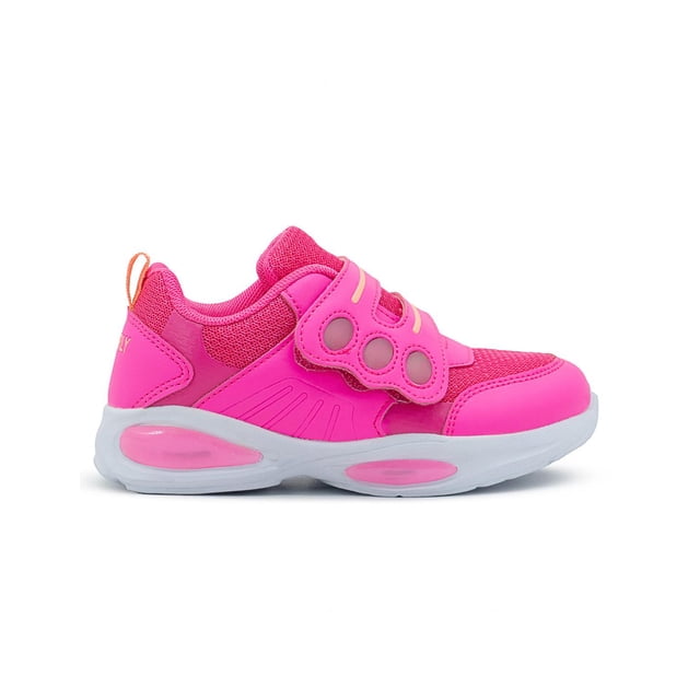 Tenis Charly Con Luces Para Niña Ligero Suela Eva Transpirable fucsia 21