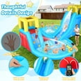 thumbnail image 5 of Qhomic Inflatable Water Slide, Bouncy House with Water Slide, Climbing Wall, Dual Splash Pool, 2 Water Gun & 520W Blower, Suitable for Backyard Park Outdoor, 5 of 10