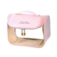 thumbnail image 3 of Travel Toiletry Bag, Make up Organizer, Cosmetic Organizer, Large Opening, Multifunctional Clear Makeup Bags for Traveling Travel Essentials Pink, 3 of 6