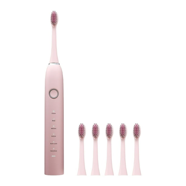 Yhmxh Cepillo de dientes - Cepillo de dientes con 6 cabezales - 6 modos de limpieza - Resistencia al agua IPX7 - Cepillo de dientes recientemente mejorado - Mayor vida útil - Carga más rápida
