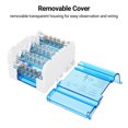 thumbnail image 4 of Terminal Block Junction Box 4-Level Single Phase Junction Case 407 Terminal Distribution Box Din Rail Terminal Case with Transparent Cover Distribution Protection Box, 4 of 8