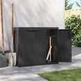 thumbnail image 1 of vidaXL Armoire de Rangement d'Extérieur Noire 97x37x85 cm PP, 1 of 5