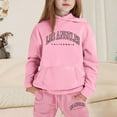 thumbnail image 2 of Little Girls Outfits Sets Casual Winter Wear Trendy Printed Hooded Sweatshirt Cute Girls' Fall Clothing Sets Pink Size 5-6T, 2 of 4