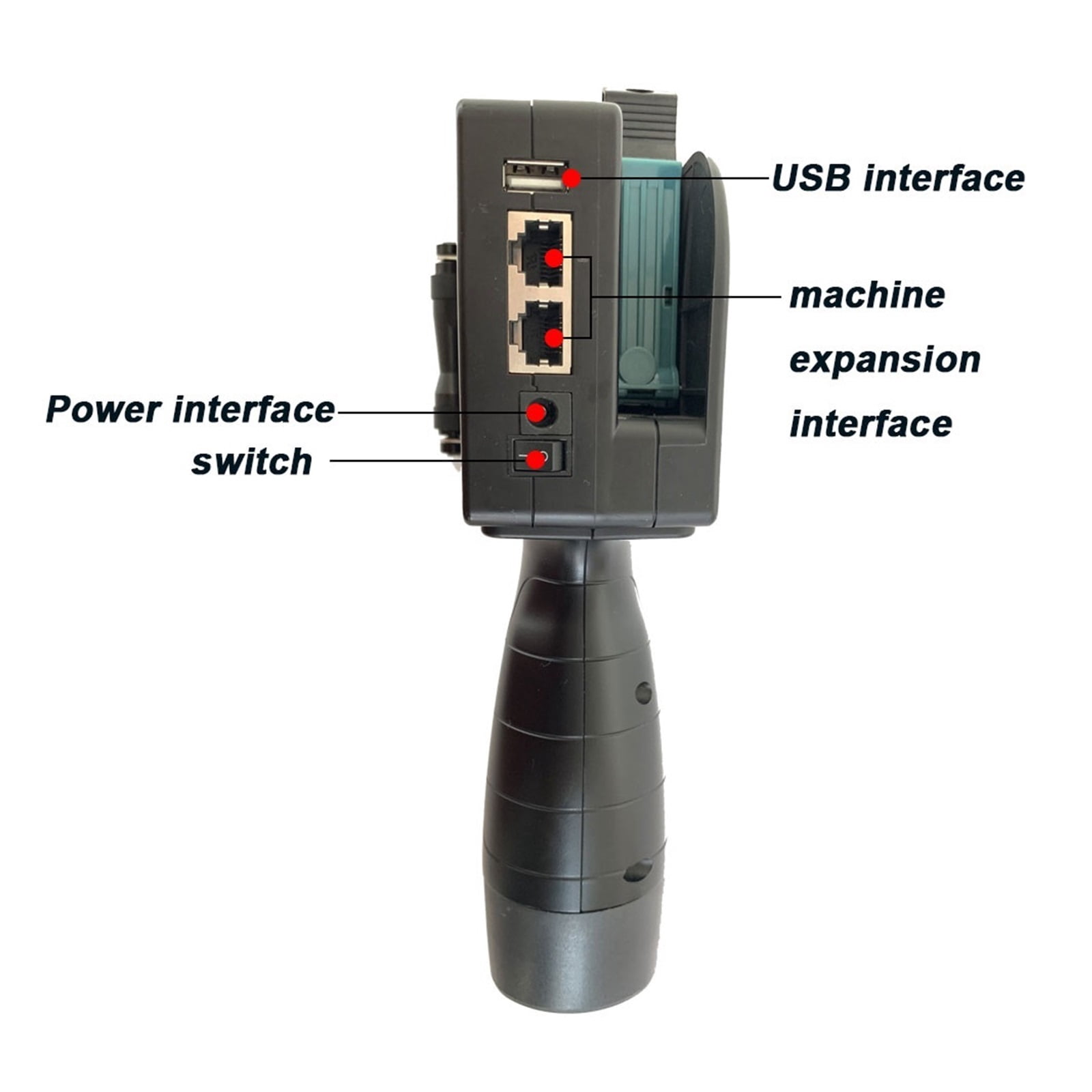 Portable Thermal Handheld Inkjet Printer, Glass Carton Metal Plastic Printing, 1mm-12.7mm 2D Code Label Barcode Printer ,Multifunction Inkjet Printer